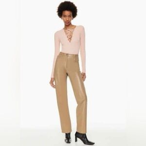 Aritzia Wilfred Melina Pants, size 6, tan beige